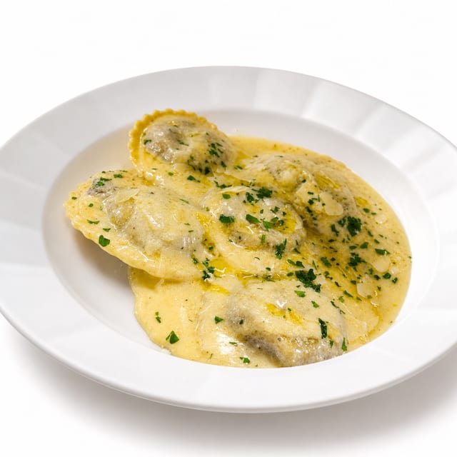 Ravioli Con Funghi.