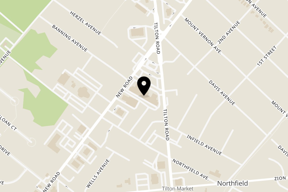 Map showing the location of La Cucina Ristorante on 1205 Tilton Rd in Northfield